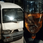Carro com garrafa PET no lugar do tanque é flagrado em blitz em Vitória