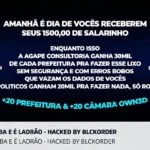 “Todo político rouba”: site da Câmara de Vitória sofre ataque hacker
