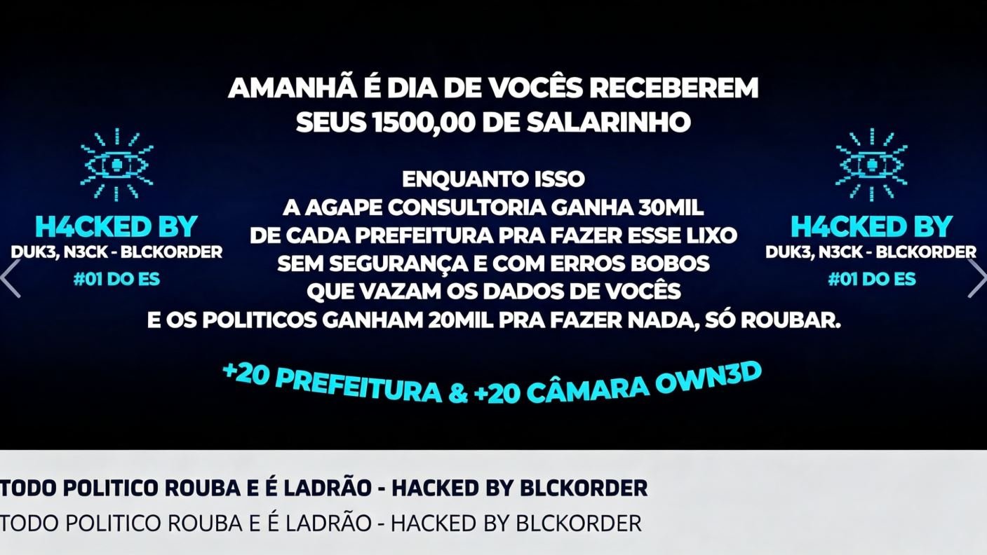 “Todo político rouba”: site da Câmara de Vitória sofre ataque hacker