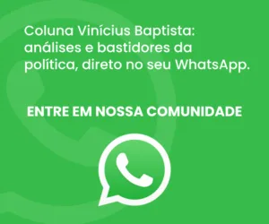 Banner da comunidade de WhatsApp da coluna Vinicius Baptista