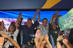 Durante a convenção do Republicanos, Pazolini confirmou chapa com Maguinha e Evair. Foto: Josué de Oliveira