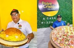 A Lanchonete Point do Cristão vende a maior pizza e hambúrguer do Espírito Santo. Foto: Divulgação