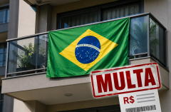 O uso de bandeiras do Brasil poderá causar até expulsão do morador. Foto: Divulgação