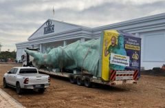 A estátua da Havan será transportada em uma carreta de Santa Catarina até Vila Velha. Foto: Divulgação