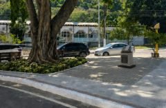 A primeira praça que vai receber o monumento da Bíblia será na Praia da Costa. Foto: Divulgação